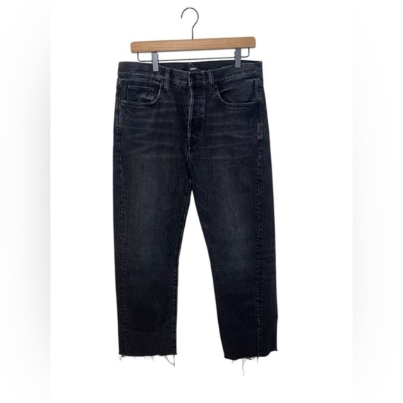 Edwin Black High Rise Tash Relaxed Jeans Straight Leg - Picture 1 of 8